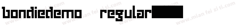 bondiedemo regular字体转换